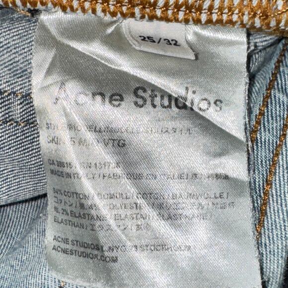 Acne Studios Skin 5 Skinny Jeans Womens Size 25/32 Light Blue Mid Vtg Distressed - Picture 7 of 7